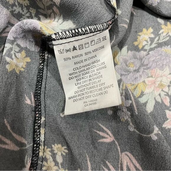 ROLLA'S Halter Button Down Black Dark Floral Maxi Dress - Picture 8 of 10